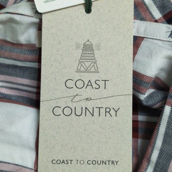 Barbour Bethwin Shirt Cloud Check Herringbone Plaid Button Front 6 New - Picture 12 of 13